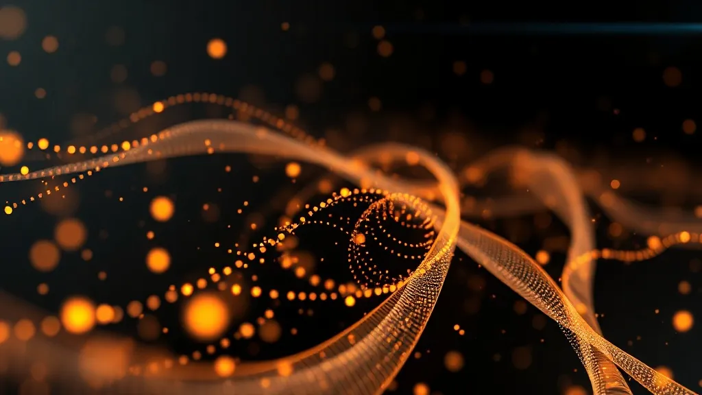 Abstract digital visualization of flowing data streams, bron